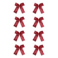 thumbnail image 2 of HaoXun Ensemble de 8 Nœuds Rouges de Noël - Nœuds Décoratifs en Polyester pour Décoration de Fête d'Arbre Couronne Cadeau Intérieur Extérieur, 2 of 6
