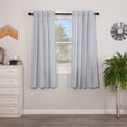 thumbnail image 2 of VHC Brands Sawyer Mill Ticking Striped Cotton Farmhouse Curtains Rod Pocket Tie Back(s) Panel Pair, Blue, 2 of 7