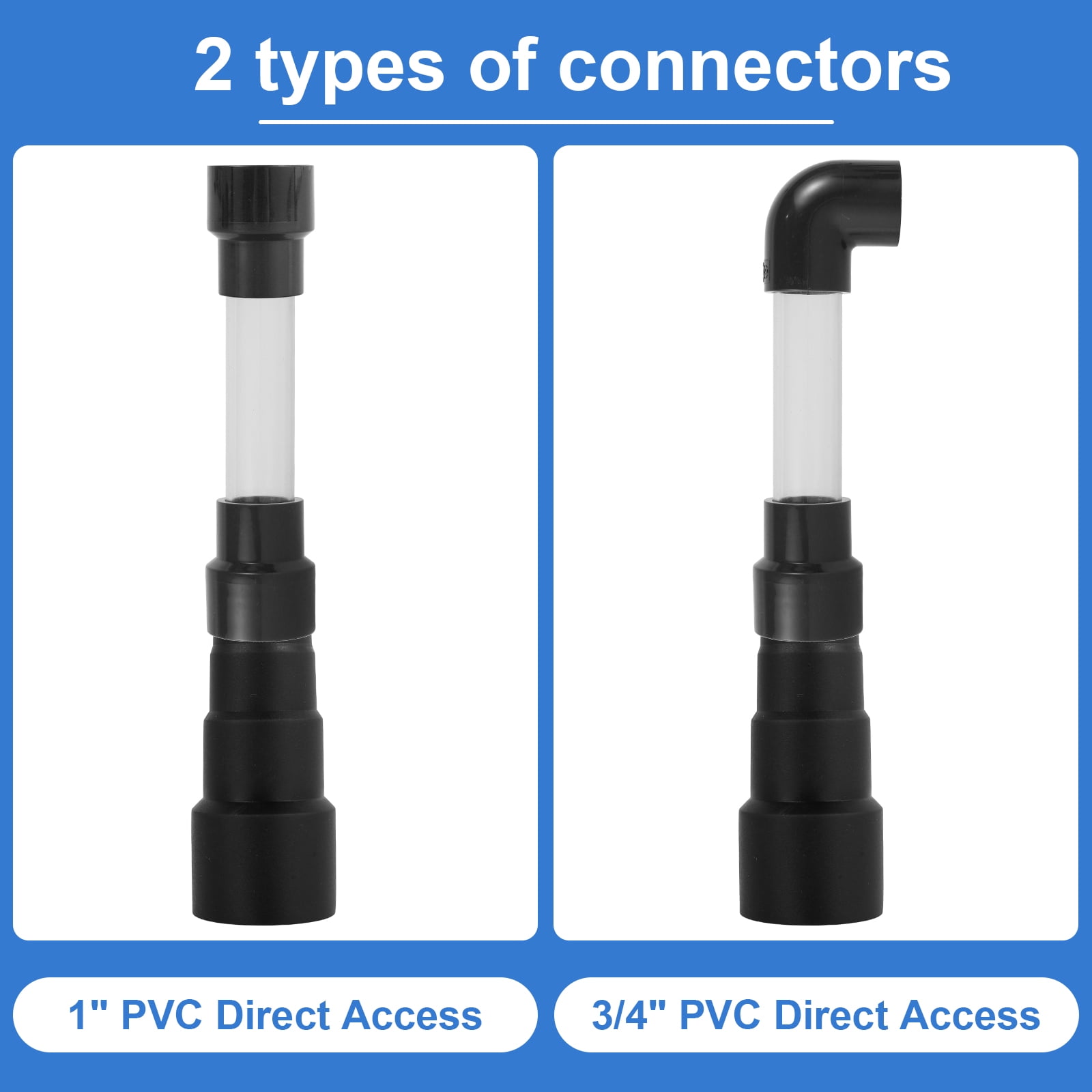 Vacuum Hose to PVC Pipe Adapter Universal AC Drain Lines Vacuum Hose Adapter Quick Connect HVAC Drain Line Cleaner Tool Vacuum Hose Wet Vac Attachment for HVAC