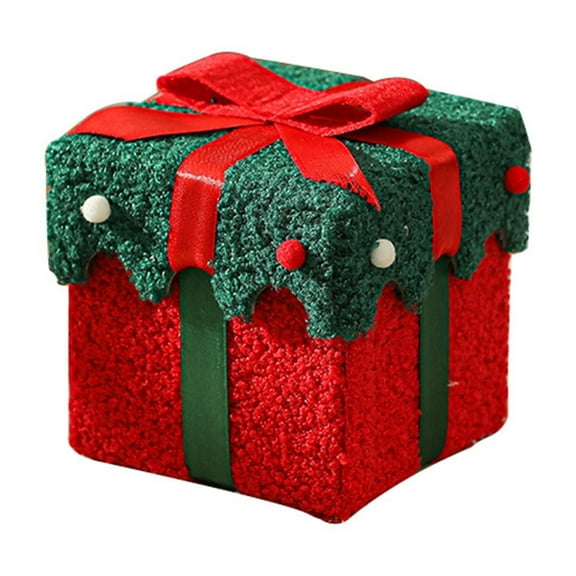 2025 & CISIL - Christmas Decoration Gift Box Thick Velvet Gift Box With Bow, Suitable For Christmas Indoor And Outdoor Home Garden Party Decoration