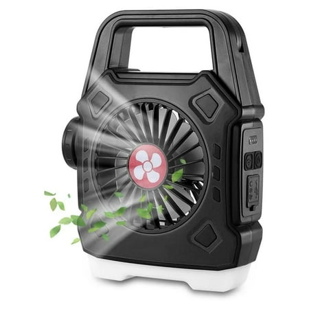 

Home Electric Appliance Multifunctional Camping Fan Outdoor Portable Fan With Light Adjustable Lighting And USB Rechargeable Quiet Motor Strong Wind And Versatile Hanging Design