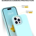 thumbnail image 2 of iPhone 14 Pro Case, Liquid Silicone Soft Gel Rubber iPhone 14 Pro Phone Case Slim Case with Microfiber Lining Shockproof Protective Phone Cases Cover for 6.1 inch iPhone 14 Pro, Ice Blue, 2 of 14