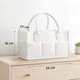 thumbnail image 2 of Bebbly Bolsa Organizadora para Pañales de Bebé 18x33x23cm, Cesta Organizadora de Fieltro con 8 Bolsillos Externos y 3 Compartimentos, Canasta Organizadora para Pañales, Toallitas y Accesorios de Beb, 2 of 8