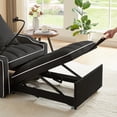 thumbnail image 5 of Jopath Convertible Sleeper Sofa Chair Bed,3 in 1 Velvet Single Sofa with Phone Holder & Cupholders,Pull Out Couch Recliner with Adjustable Backrest for Living Room, Office, Small Place,Black, 5 of 13