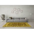 thumbnail image 3 of Ahgly Company Machine Washable Indoor Rectangle Persian Yellow Traditional Area Rugs, 5' x 8', 3 of 4