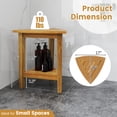 thumbnail image 3 of Giantex Wood Corner Shower Bench, Shower Stool for Shaving Legs, Bath Step for Small Spaces, 3 of 7