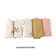 thumbnail image 3 of Cotton Infant Face Towels Multipurpose Burp Cloth Printed Bathing Towels 23x23cm Square Bibs for Boys and Girls 5Pcs, 3 of 8