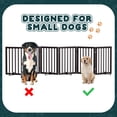 thumbnail image 6 of Smuxee Bamboo Foldable Dog Gate Freestanding Pet Fence with 6 Support Feet Brown 6 Panel, 6 of 10