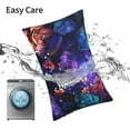 thumbnail image 6 of Honeii Magic Colorful Forest Leaves Print Pillow Cases,Plush Throw Pillow Covers,Decorative Pillowcase for Sofa, Couch, Living Room-16"x24", 6 of 6