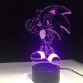 thumbnail image 3 of Lámpara de mesa LED 3D Sonic the hedgehog, luz nocturna, 3 of 7