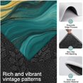 thumbnail image 3 of Teal and Gold Marble Glitter Waves Pattern Kitchen Rugs Sets Of 3,Kitchen Runner Rugs Non Skid Washable,Decorative Kitchen Floor Mats for Kitchen,Sink,Laundry,17"x30"+ 17"x47" + 17"x59", 3 of 6