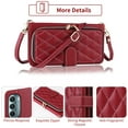 thumbnail image 4 of Dswteny Argyle Wallet Case for Moto G Stylus 2022 4G with Wrist Strap Shoulder Strap PU Leather Flip Credit Card Holder Stand Cell Phone Cover for Motorola GStylus XT2211DL XT2211 Women Girls Red, 4 of 8