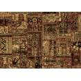 thumbnail image 1 of Ahgly Company Indoor Rectangle Patchwork Brown Transitional Area Rugs, 7' x 9', 1 of 4