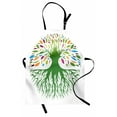 thumbnail image 1 of Tree of Life Apron Colorful Round Abstract Tree Life and Soul Symbol Eco Nature Design Image, Unisex Kitchen Bib Apron with Adjustable Neck for Cooking Baking Gardening, Multicolor, by Ambesonne, 1 of 3