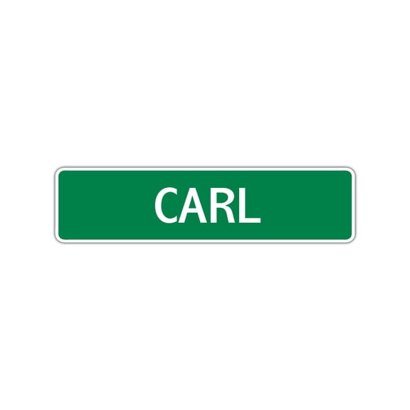 Carl Boys Children Name Letter Printed Plaque Decoration Label Indoor Outdoor Unique Wall Novelty Aluminum Metal Sign 4"x13.5"