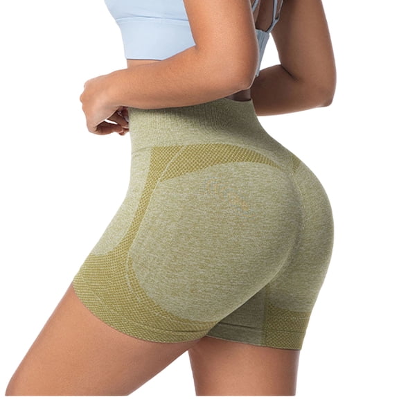 Ruimatai Women's High Waisted Yoga Pants Seamless Tummy Control Workout Leggings with Pockets, Butt Lifting Solid Color Athletic Shorts for Casual Wear