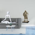 thumbnail image 2 of Figura de escritorio, estatua de caballero pensador, escultura abstracta, adorno artesanal de resina, adecuado para la decoración del hogar, la oficin, 2 of 8