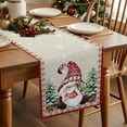 thumbnail image 5 of Christmas Gnomes Cotton Linen Table Runner for Dining Kitchen, Xmas Tree Snowflake Winter Holiday Gifts Wedding Outdoor Party Tablerunners Decoration, Dresser Scarf Coffee Tablecloth Runners 16"x72", 5 of 9