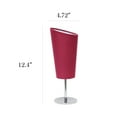 thumbnail image 4 of Simple Designs Mini lampe de table chromée avec abat-jour en tissu incliné, 4 of 9