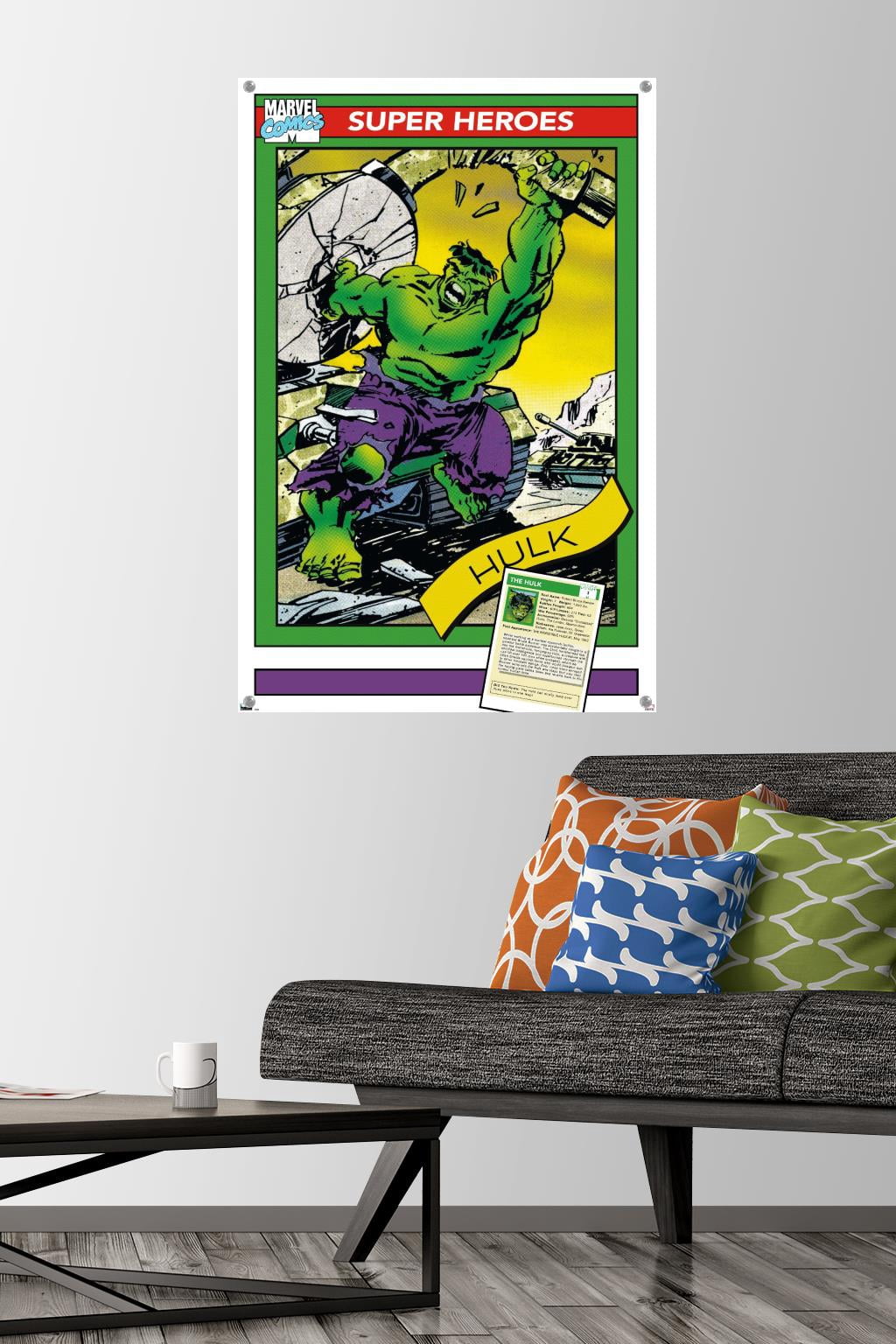 Marvel Trading Cards - Hulk Wall Poster with Pushpins, 22.375" x 34"
