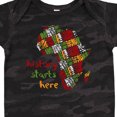 thumbnail image 4 of Inktastic Black History Month History Starts Here African Fabric Print Boys or Girls Baby Bodysuit, 4 of 5