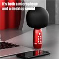 thumbnail image 4 of Cateissary Micrófono de cabeza de hongo portátil con altavoz Micrófono de inalámbrico Bluetooth Máquina de incorporada de 1500 Electrónica Rojo, 4 of 6