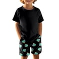thumbnail image 2 of WELOIJEVBE Boys Summer Clothes 2 Piece Casual Summer Active Short Sleeve Performance Tops and Shorts for Child Boy Size Boys Clothes 3-4 Years, 2 of 5