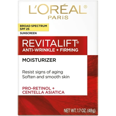 L'Oreal Paris Revitalift Anti-Wrinkle + Firming Face Moisturizer, SPF 25, 1.7 oz