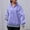 Purple, variant on SwiftWear Women's Mock Neck Zip Up Sweatshirt Oversized Side Pocket Pullover Minimalist Casual Top with Ribbed Hem White