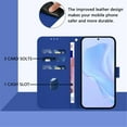 thumbnail image 3 of Wallet Case Compatible for Samsung Galaxy A16 4G / 5G, PU Leather Magnetic Closure Protective Flip Folio Case with 3 Card Holder and Wrist Strap Cover Women Men,Dark Blue,For Galaxy A16 4G / 5G, 3 of 7