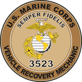 thumbnail image 1 of U.S.M.C. MOS 3523 Vehicle Recovery Mechanic Decal 5.5" - Desert Tan, 1 of 1