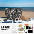 thumbnail image 5 of Fuzoiu Wildflower Watercolor 1 Print Waterproof Beach Tote Bag for Women Girls with Zipper,Sandproof Pool Swim Bag,Large Capacity Beach Travel Bag for Pool Swim Travel Everyday, 5 of 7