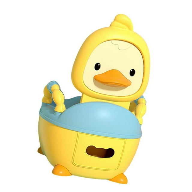 Orinal de entrenamiento para ir al baño Asiento cómodo para orinal Inodoro realista Inodoro para bebés Amarillo