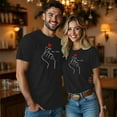 thumbnail image 2 of CAIXIA Matching Couples Shirt Cute Heart Shaped Graphic Tshirt Funny Letter Print Casual Short Sleeve Tee Tops,Unisex/XXXL, 2 of 4
