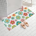 thumbnail image 2 of Pioneer Flower Floral Print Pattern Bathroom Rugs Mat, Non Slip Microfiber Bathroom Rug with Rubber Backing, Soft Mats for Bathroom Floor Tub Shower, 24"x60", 2 of 5