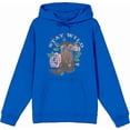 thumbnail image 4 of Vintage Country Stay Wild Adult Blue Long Sleeve Hoodie-Medium, 4 of 6