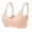 Beige, variant on Middle-Aged Elder Women's Wirefree Bra Front Button Closure Soft Cotton Sleep Bras for Mom Grandma Gift Lace Bralette
