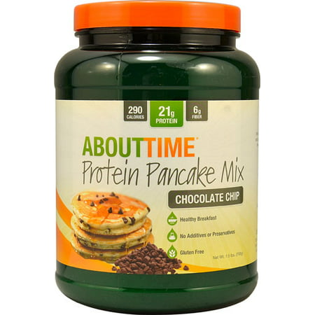 About Time Protein Pancake Mix Chocolate Chip -- 1.5 lbs pack of (Best Protein Pancakes Ever)