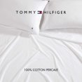 thumbnail image 4 of Ensemble de Draps Tommy Hilfiger Percale de Coton Blanc Frais et Net, 4 of 9
