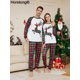 thumbnail image 4 of Conjunto de pijama con estampado navideño para padres e hijos, Top de manga larga con cuello redondo, pantalones con cintura elástica, ropa de dormir, novedad de 2023, 4 of 4