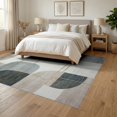 thumbnail image 3 of ODIKA 6'x9' Washable Area Rug Non-Slip, Easy Care, Grey Faded Abstract Geometric Motif Brushstroke Wohnzimmer Under for Family Room, Living Room, Master Bedroom, 3 of 7