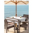 thumbnail image 2 of Outdoor Tablecloth with Umbrella Hole & Zipper, Brown Striped Square Tablecloth 60x60 Inch, Stripes Farmhouse Modern Patio Table Cover Waterproof Table Cloth for Picnic/Party, 2 of 7