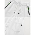 thumbnail image 4 of Chrisuno Cargo Shorts Men Drawstring with Pocket Zippers Off-white Medium, 4 of 5