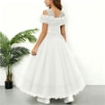 thumbnail image 6 of ITSAME Girls Formal Dress Sequin Embroidery Tiered Ruffle Puffy Tulle Wedding Birthday Pageant Gown White Size 7-8, 6 of 6