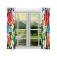 thumbnail image 3 of CADecor Seamless Floral Pattern Window Curtain Window Treatments Kitchen Curtains 26x39 inches, 2 Pieces, 3 of 3