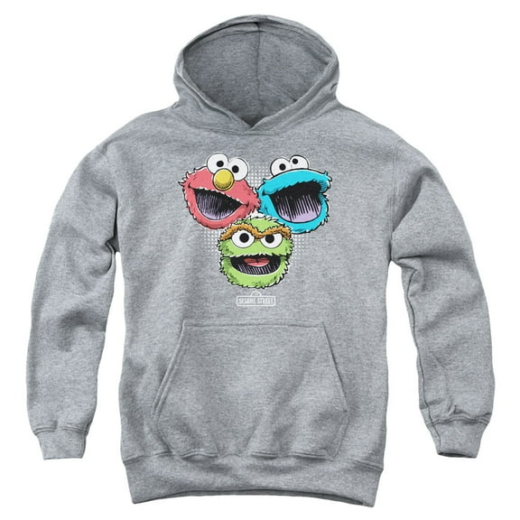 Sesame Street - Halftone Heads - Youth Hooded Sweatshirt - X-Large