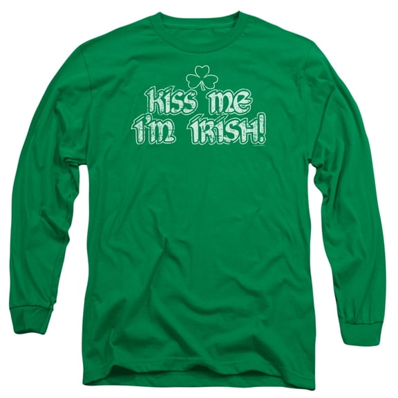 - Kiss Me Im Irish - Long Sleeve Shirt - XXX-Large