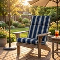 thumbnail image 5 of High Back Patio Chair Cushion 17.7x18.9 Inch Waterproof Fade Resistant Outdoor Dining Chair Cushion, Seat Pad for Garden Lawn Glider Chair, Indoor Outdoor Use for Patio Furniture, 5 of 5