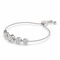 thumbnail image 4 of Lab Grown Diamond Millie Five-Stone Round Fashion Bracelet For Women | 3 Carat FG-VS Quality IGI Certified | 14K White Gold | Friendly Diamonds, 4 of 7