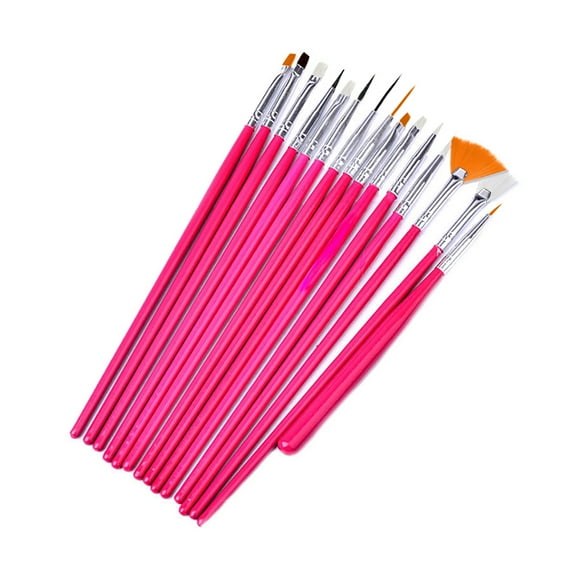 UDIYO 15Pcs/Set Nail Art Pen Skin-friendly Convenient to Use Plastic Manicure Care Pen for Daily Use